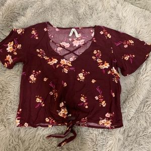 Mudd shirt with flower detail